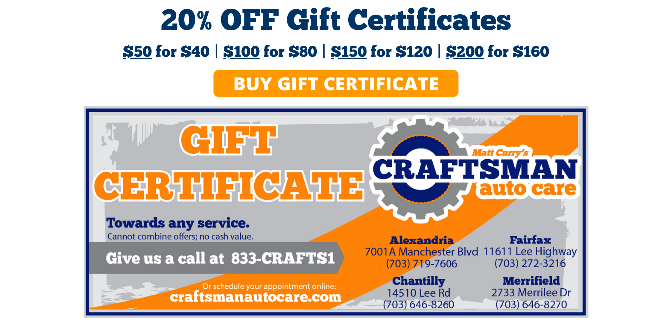 Gift Certificate - Craftsman Auto Care